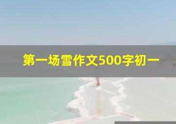 第一场雪作文500字初一