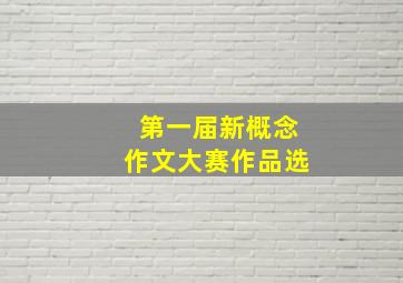 第一届新概念作文大赛作品选