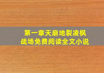 第一章天崩地裂凌枫战场免费阅读全文小说