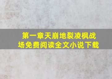 第一章天崩地裂凌枫战场免费阅读全文小说下载