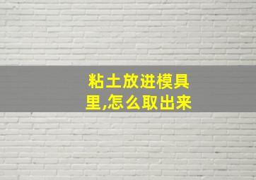 粘土放进模具里,怎么取出来