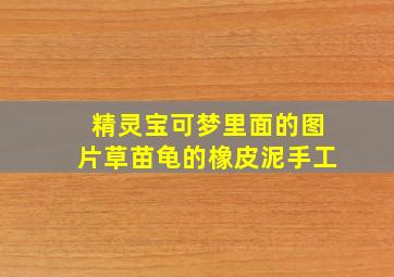 精灵宝可梦里面的图片草苗龟的橡皮泥手工