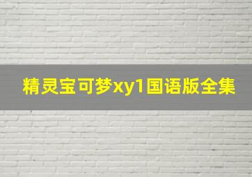 精灵宝可梦xy1国语版全集