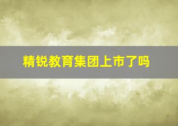 精锐教育集团上市了吗