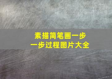 素描简笔画一步一步过程图片大全