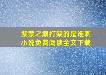 紫禁之巅打架的是谁啊小说免费阅读全文下载