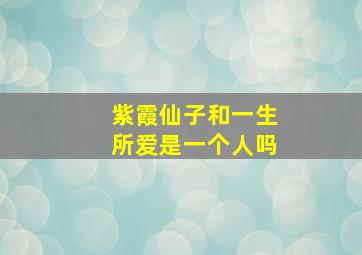 紫霞仙子和一生所爱是一个人吗