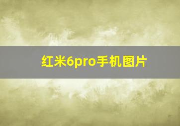 红米6pro手机图片