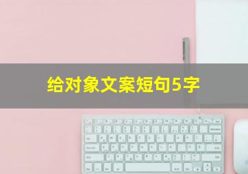 给对象文案短句5字