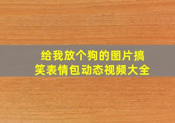 给我放个狗的图片搞笑表情包动态视频大全