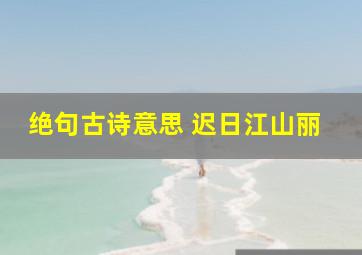 绝句古诗意思 迟日江山丽