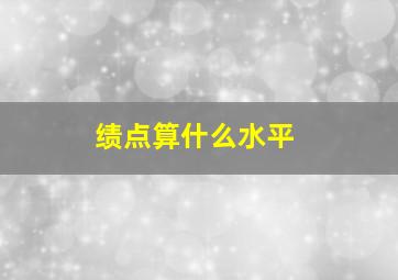 绩点算什么水平