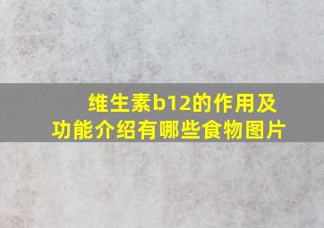 维生素b12的作用及功能介绍有哪些食物图片