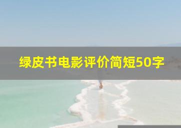 绿皮书电影评价简短50字