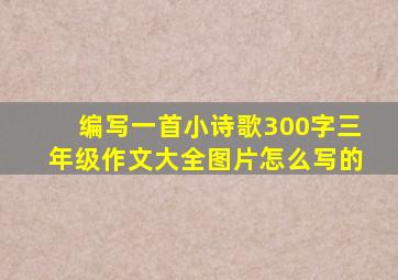 编写一首小诗歌300字三年级作文大全图片怎么写的