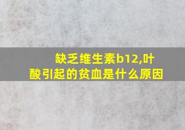 缺乏维生素b12,叶酸引起的贫血是什么原因