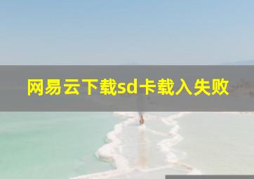 网易云下载sd卡载入失败