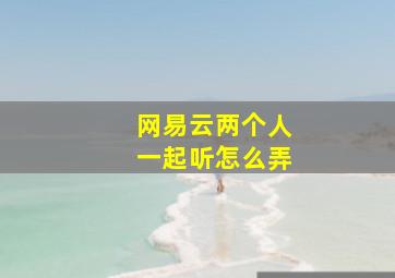 网易云两个人一起听怎么弄