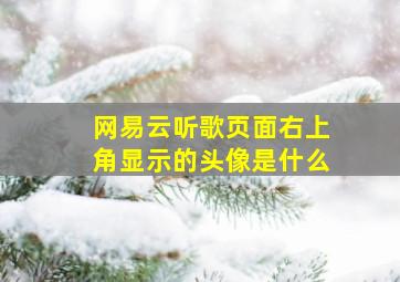 网易云听歌页面右上角显示的头像是什么