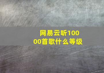 网易云听10000首歌什么等级