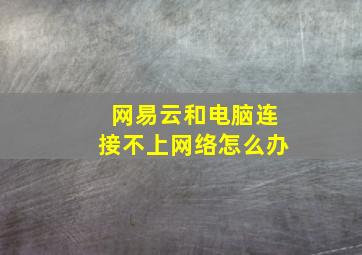 网易云和电脑连接不上网络怎么办