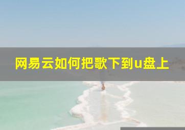 网易云如何把歌下到u盘上