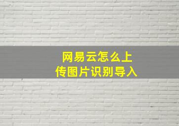 网易云怎么上传图片识别导入