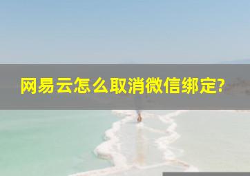 网易云怎么取消微信绑定?