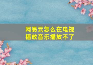 网易云怎么在电视播放音乐播放不了