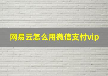 网易云怎么用微信支付vip