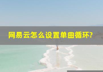 网易云怎么设置单曲循环?