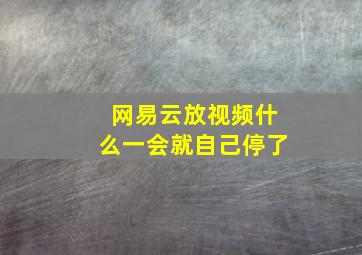 网易云放视频什么一会就自己停了