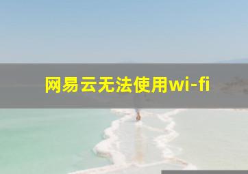 网易云无法使用wi-fi