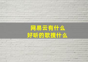 网易云有什么好听的歌搜什么