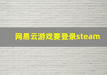 网易云游戏要登录steam