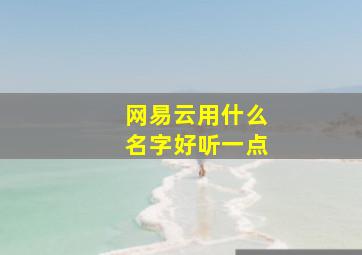 网易云用什么名字好听一点