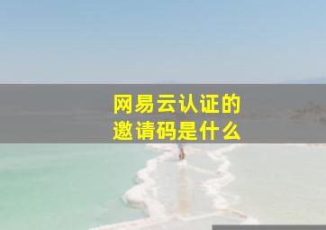 网易云认证的邀请码是什么