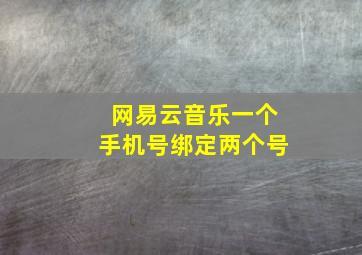 网易云音乐一个手机号绑定两个号