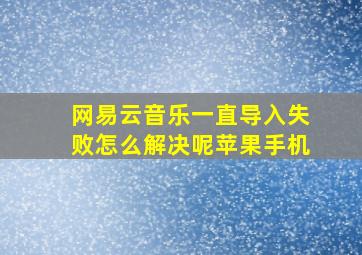 网易云音乐一直导入失败怎么解决呢苹果手机