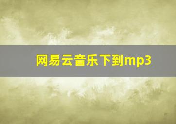 网易云音乐下到mp3