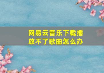 网易云音乐下载播放不了歌曲怎么办