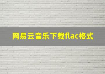 网易云音乐下载flac格式