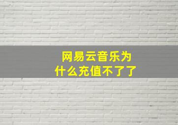 网易云音乐为什么充值不了了