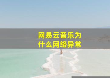 网易云音乐为什么网络异常