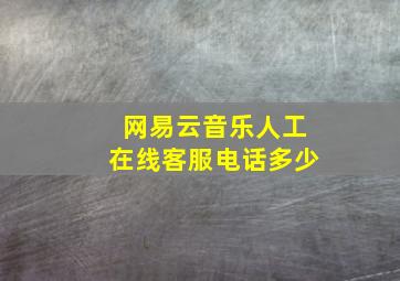 网易云音乐人工在线客服电话多少