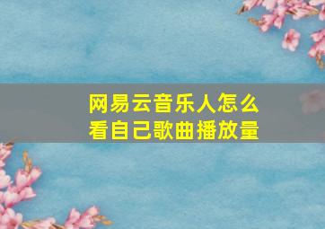 网易云音乐人怎么看自己歌曲播放量