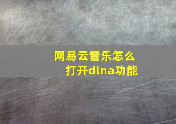 网易云音乐怎么打开dlna功能