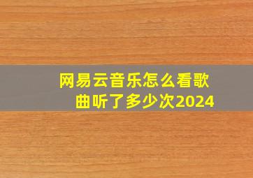 网易云音乐怎么看歌曲听了多少次2024