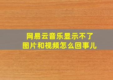 网易云音乐显示不了图片和视频怎么回事儿