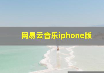 网易云音乐iphone版